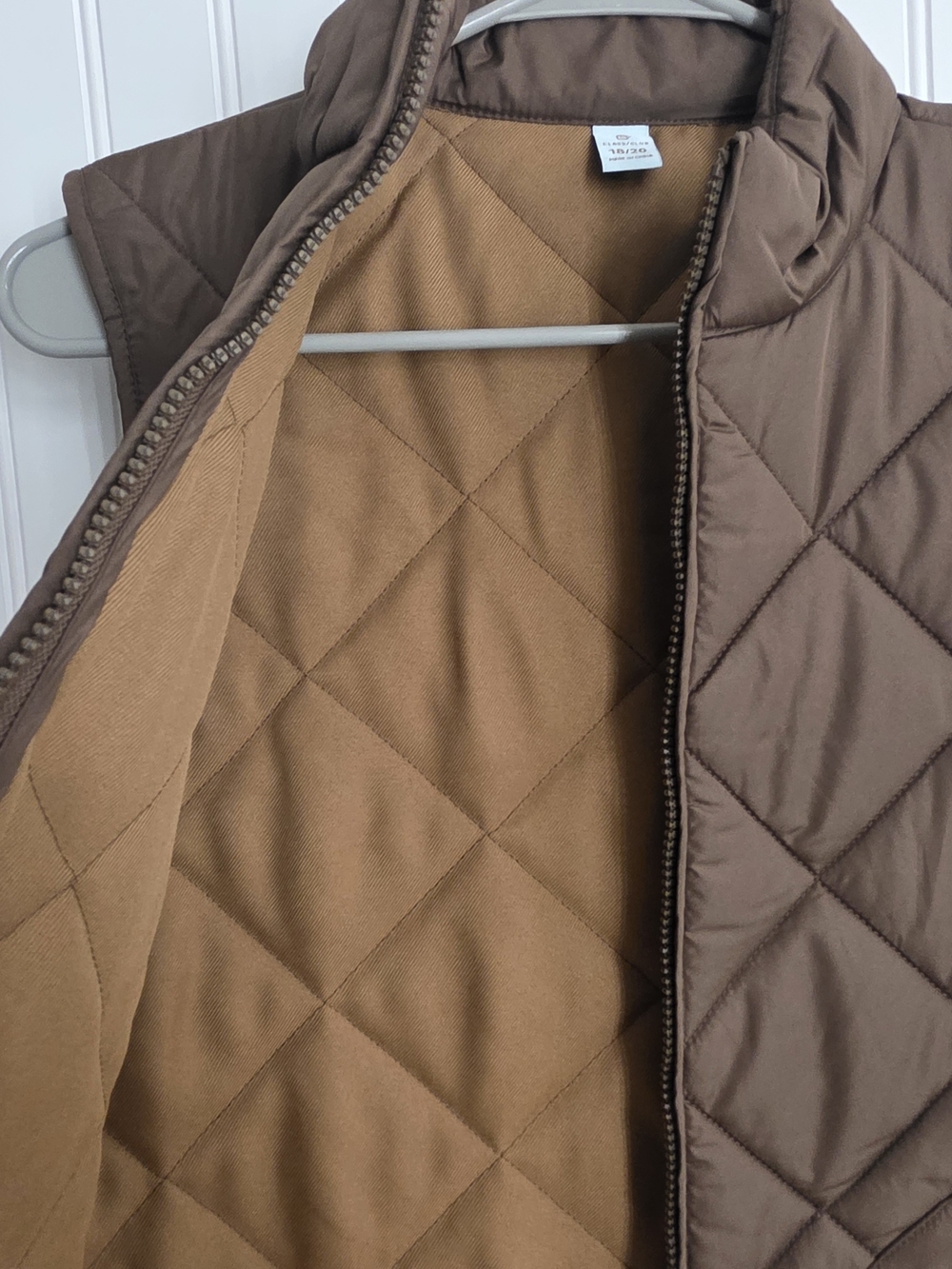 Class Club Quilted Brown Boy's Vest Size 18/20 - Picture 6 of 8
